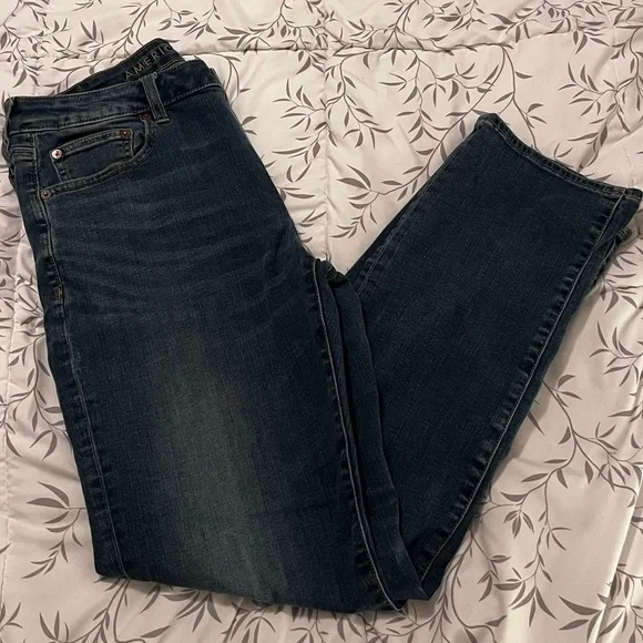 American Eagle Outfitters Men’s Flex Original Straight Medium Wash Denim Jeans - Picture 1 of 4